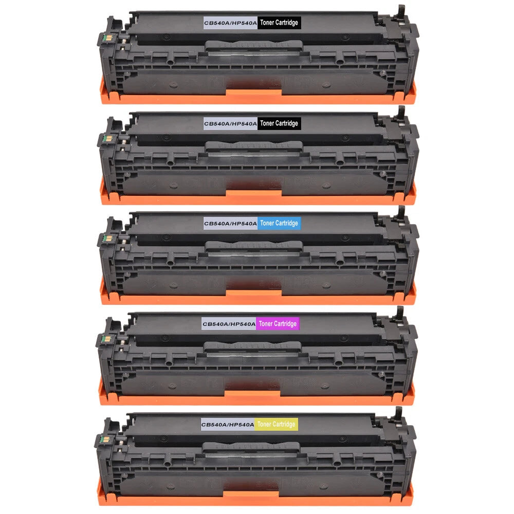 5 Toner Cartridge For HP Color LaserJet CP1210 CP1214 CP1215 CP1217 CB540A