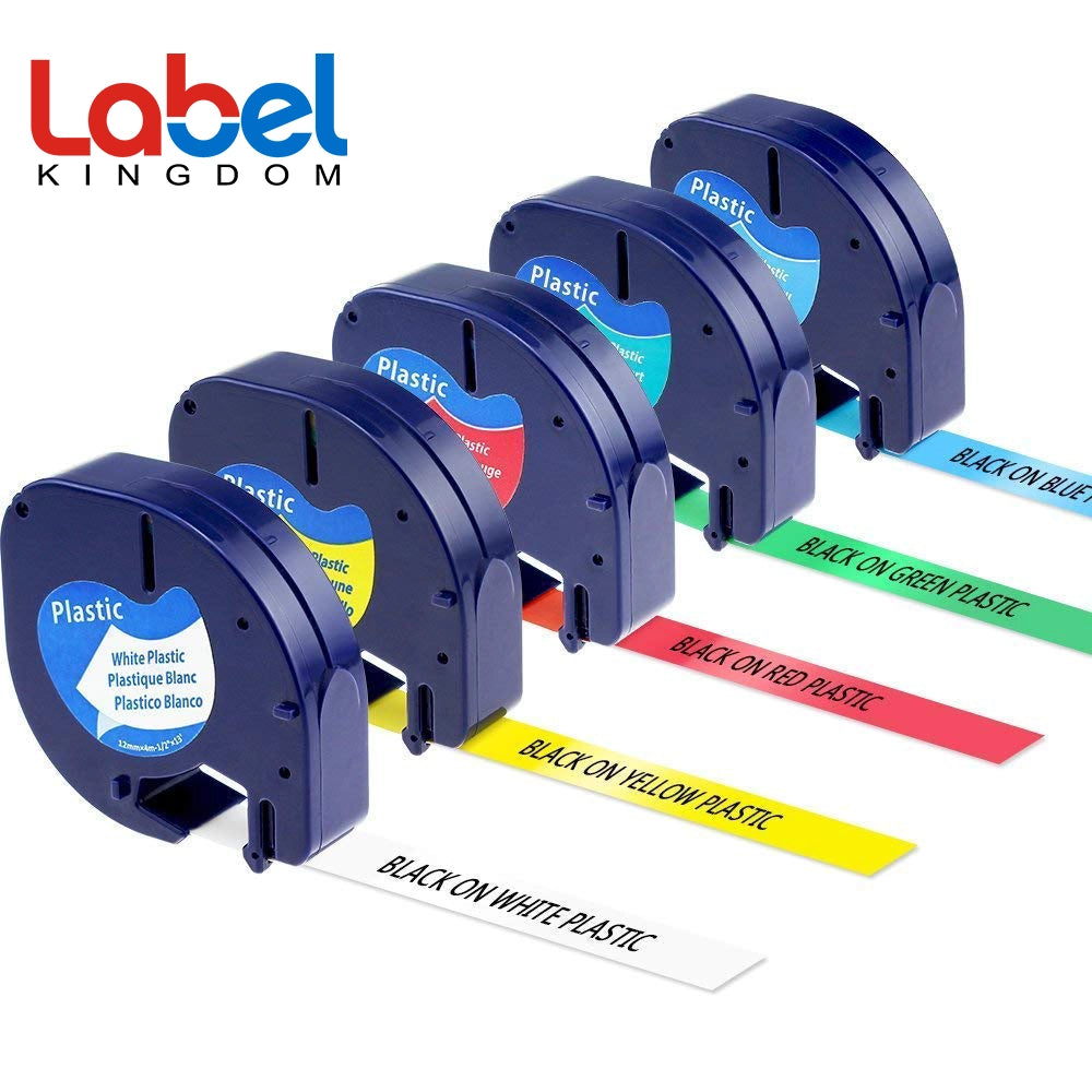 Compatible with Dymo LetraTag Refill White Plastic 91201 Label Tape 12mm LT-100H