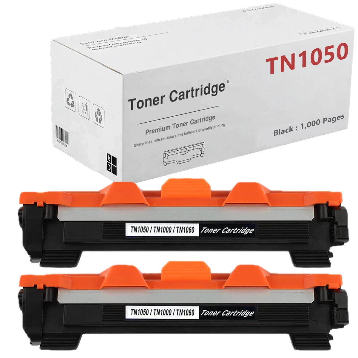 2 Toner Compatible With Brother DCP 1510 1512 1610W HL 1110 1210W 1212W MFC 1810