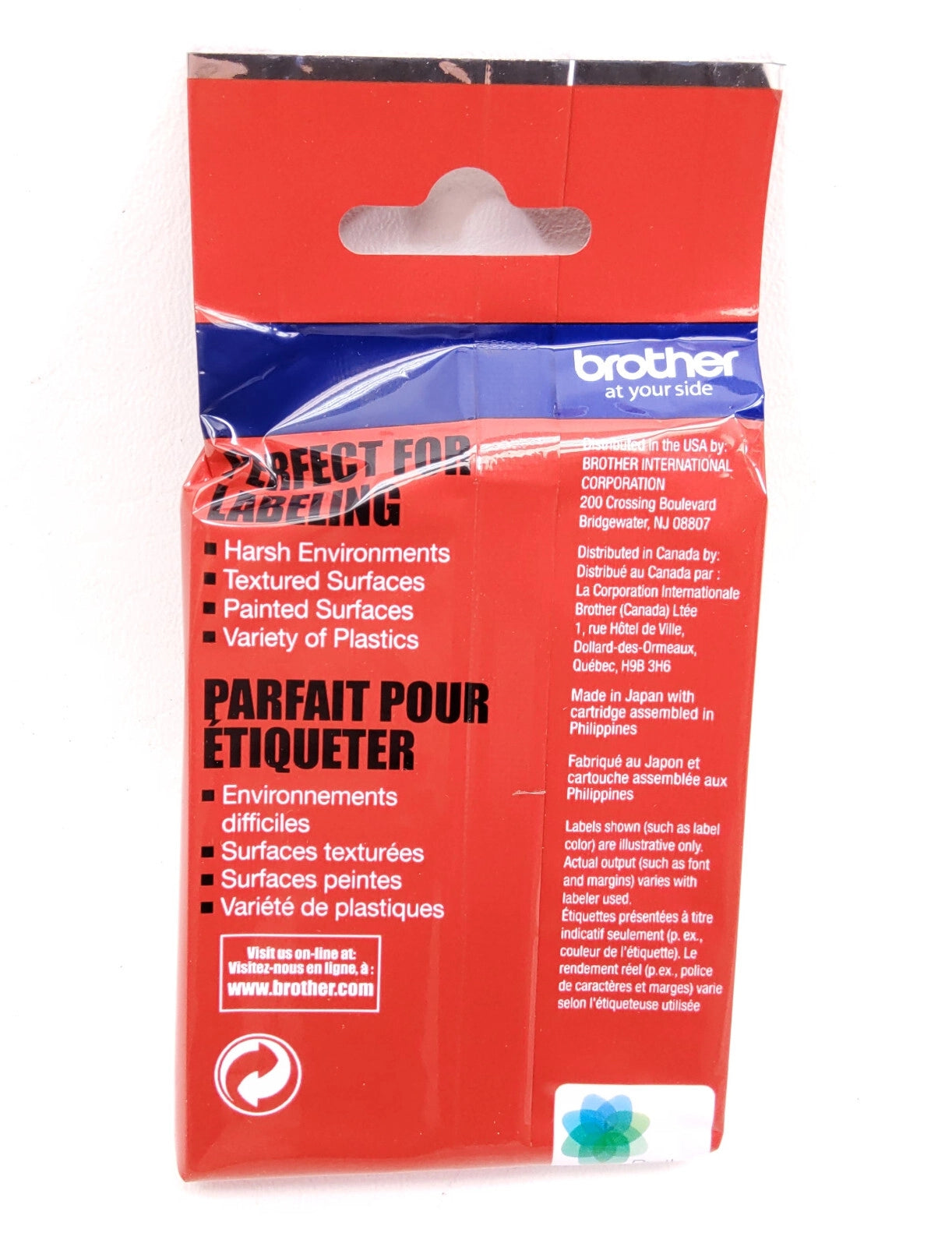 Brother TZe-S231 extra strength black on white label tape 12mm x 26.2ft compatible with P-Touch label printers