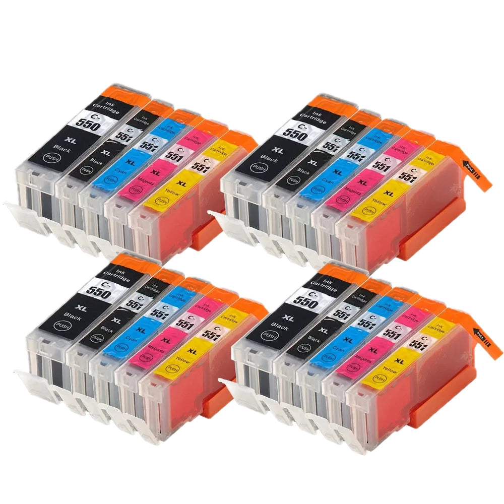 20 Ink Cartridges For Canon IP7250 IP8750 IX6850 MG5450 MG5550 MG5650 MX725