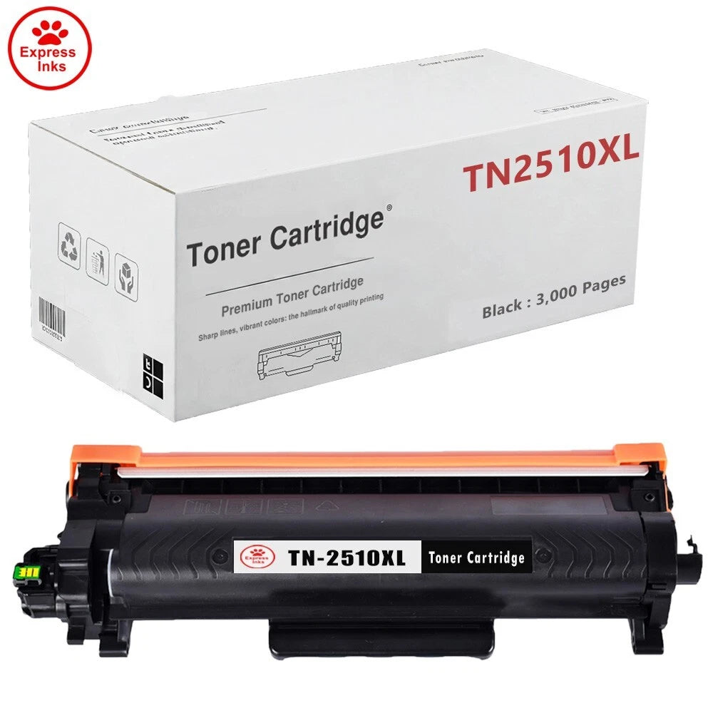 Black TN-2510XL Toner Cartridge Fits For Brother DCP-L2620DW L2627DW L2660DW