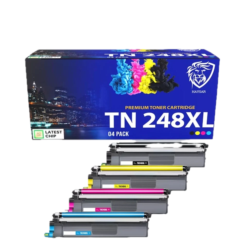 4-pack TN-248XL high capacity toner cartridges for Brother DCP-L3515CDW, HL-L3240CDW, MFC-L3760CDW printers