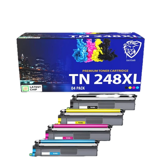 4-pack TN-248XL high capacity toner cartridges for Brother DCP-L3515CDW, HL-L3240CDW, MFC-L3760CDW printers