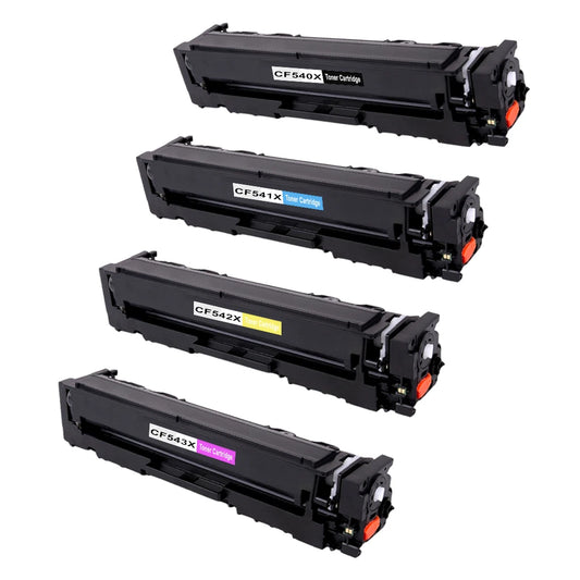 CF540X toner cartridge set for HP Color LaserJet Pro M254dw, M281fdw, M280nw, M281fdn printers