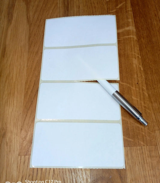 120 plain white 100x50mm self-adhesive address labels for postage, parcel, and mailing use
