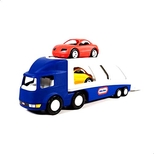 Little Tikes Big Car Carrier – Large Blue Hauler Truck with 2 Sports Cars – Indoor & Outdoor Play – 73 x 19 x 25 cm