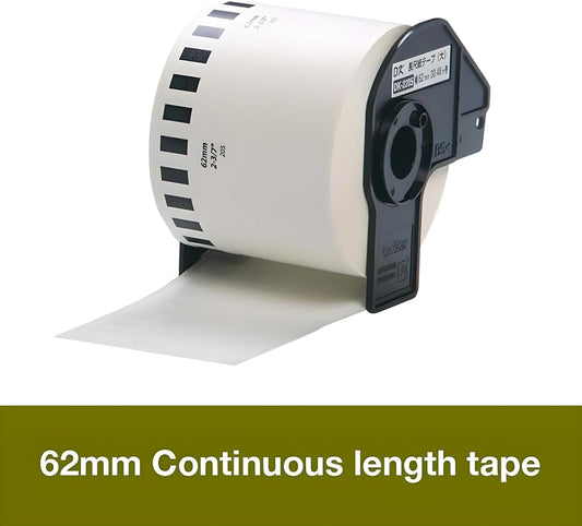 Brother Compatible DK-22205 Continuous Label Roll | 62mm x 30.48m