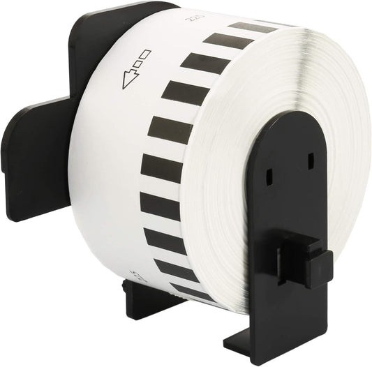 Compatible DK-22225 Continuous Label Roll – 38mm x 30.48m (Black on White)